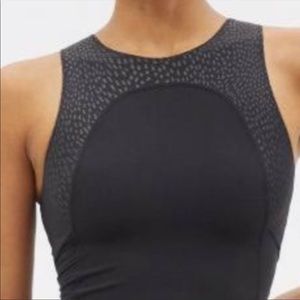 Used once  lululemon Nulu and Mesh Yoga Tank Top Black Sz 2